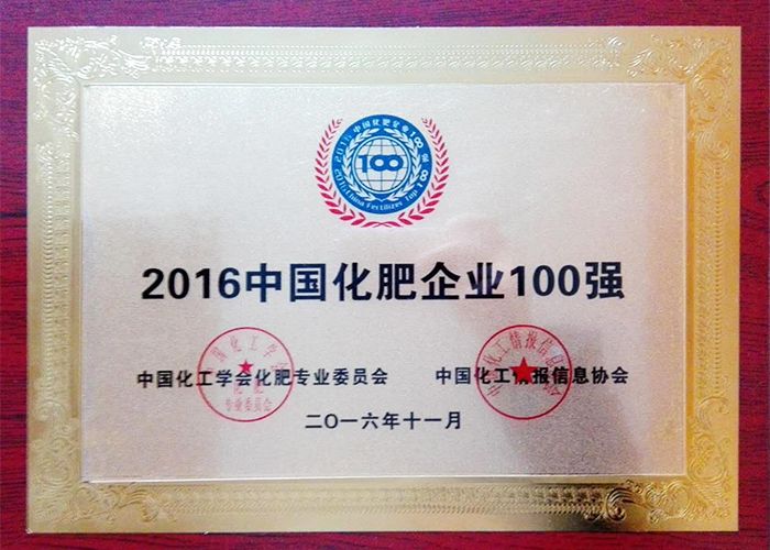 2016中国化肥企业100强